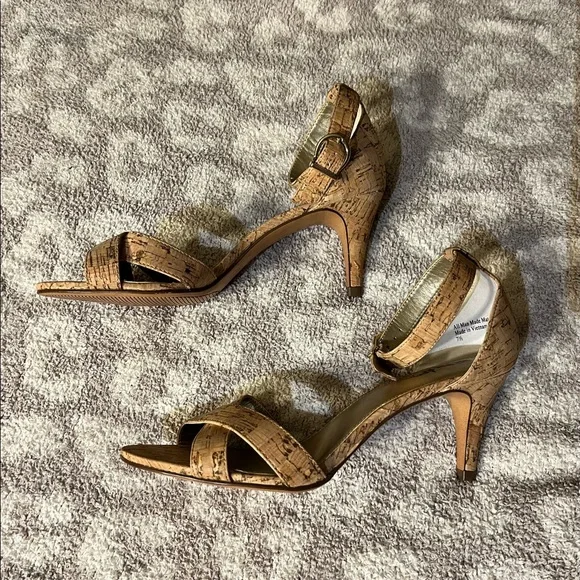 Coach cork leather pumps heels shoes - Picture 6 of 8